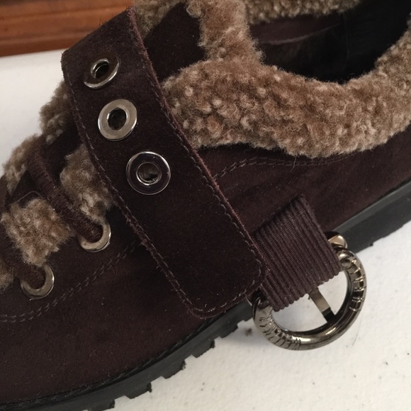 Stuart Weitzman Fur Lined Suede Shoe | Ankle Boot - Picture 12 of 16